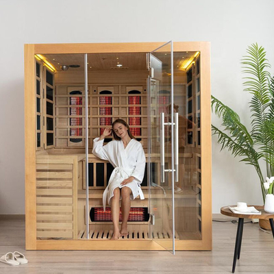 OEM combinado infrarrojo multi del sitio de vapor de la sauna de madera sólida de las personas aceptable
