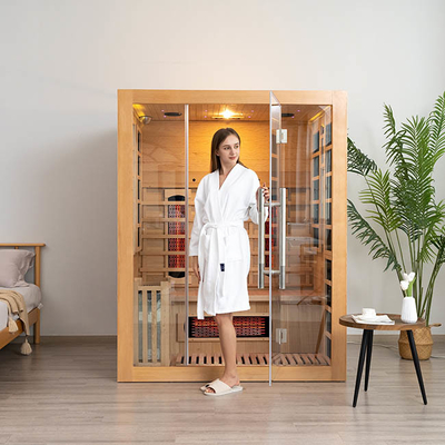 2700W hogar Cedar Ozone Far Infrared Sauna rojo para adelgazar el cuerpo