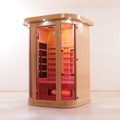 persona casera infrarroja de madera sólida interior del sitio 2 de la sauna del espectro completo 1750W