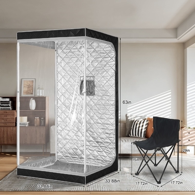 Tenda de sauna portátil para el hogar con cuerpo completo Tenda de sauna de vapor portátil de tamaño medio plegable