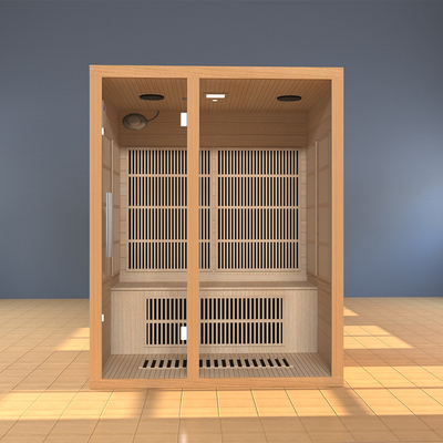 Smartmak 2100W 3 personas Sauna de infrarrojos lejanos Sala de sauna de infrarrojos en casa Sauna para spa