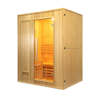15 ~ 90.C Hemlock / Sauna de vapor de cedro rojo con 0-99 MIN Timer y 220V de voltaje