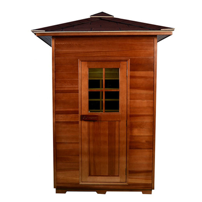 Persona al aire libre de la sauna 2 de Cedar Solid Wood Back Garden de la aduana roja de la sauna