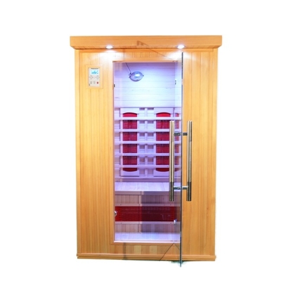 Sitio eléctrico rojo de la sauna de Cedar Wooden Pure Infrared Home para la aptitud del cuerpo