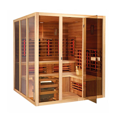 Canadiense mojado interior Cedar Steam And Infrared Sauna rojo de la sauna del hogar