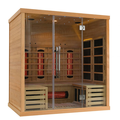 Personas de madera sólidas del vapor del sitio infrarrojo seco de encargo de la sauna 3