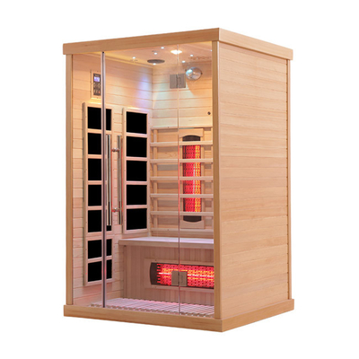 Madera sólida infrarroja lejana de la sauna del espectro del panel lleno del carbono interior