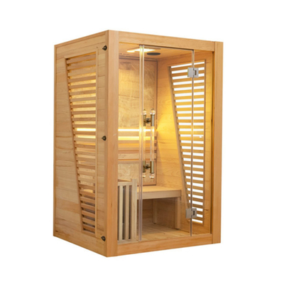 Sauna de madera del vapor 2 tradicionales interiores del tamaño de la persona