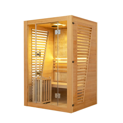 Sauna de madera del vapor 2 tradicionales interiores del tamaño de la persona