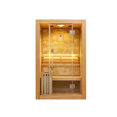 Sauna de madera del vapor 2 tradicionales interiores del tamaño de la persona