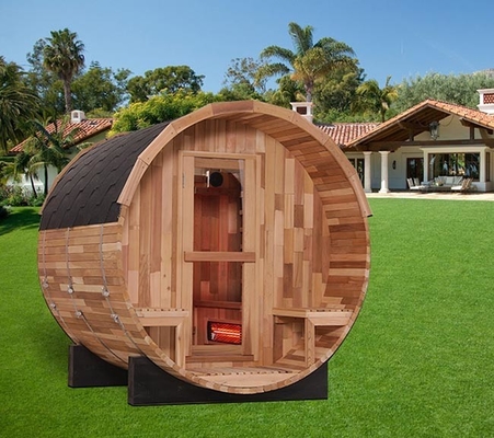Capacidad infrarroja al aire libre de madera de la persona de la sauna 8 del barril
