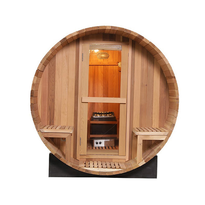Sitio rojo el 180x240cm de Canadá Cedar Wood Outdoor Barrel Sauna