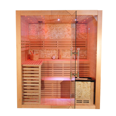 Sitio de vapor casero de madera de la sauna de la cicuta 4 - persona 5 con el calentador de la estufa 6kw