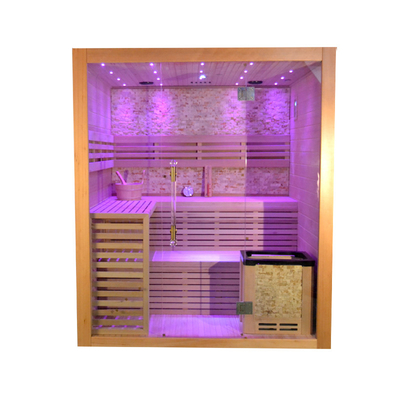 Sitio de vapor casero de madera de la sauna de la cicuta 4 - persona 5 con el calentador de la estufa 6kw