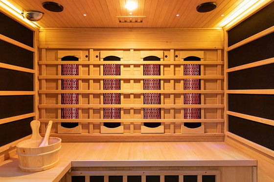 OEM combinado infrarrojo multi del sitio de vapor de la sauna de madera sólida de las personas aceptable
