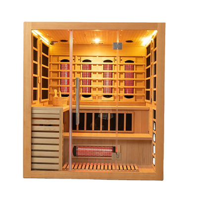 OEM combinado infrarrojo multi del sitio de vapor de la sauna de madera sólida de las personas aceptable
