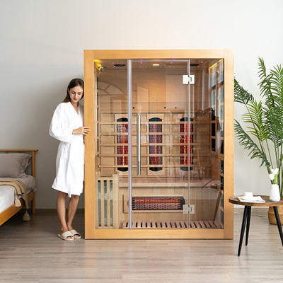 OEM combinado infrarrojo multi del sitio de vapor de la sauna de madera sólida de las personas aceptable