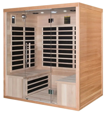 Sitio infrarrojo rojo de la sauna de Cedar Wood Carbon Panel Far para la persona del hogar 4