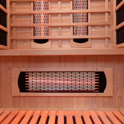 Sauna seca infrarroja al aire libre de madera sólida de 2 personas con las tablas impermeables