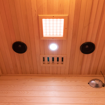 Sauna seca infrarroja al aire libre de madera sólida de 2 personas con las tablas impermeables
