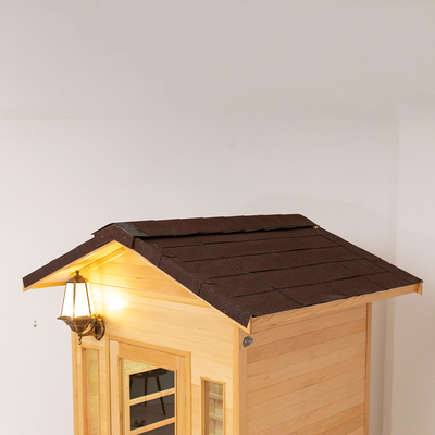 Las personas infrarrojas del sitio 2 de la sauna del espectro completo al aire libre de madera de la cicuta de Canadá clasifican