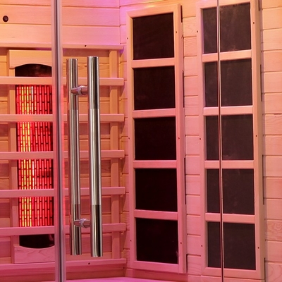 sauna infrarroja de la persona de madera sólida 2 de la cicuta 1750W para el hogar interior