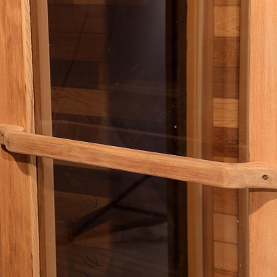 Sitio rojo de Cedar Wooden Outdoor Cube Sauna de 8 personas con la estufa eléctrica