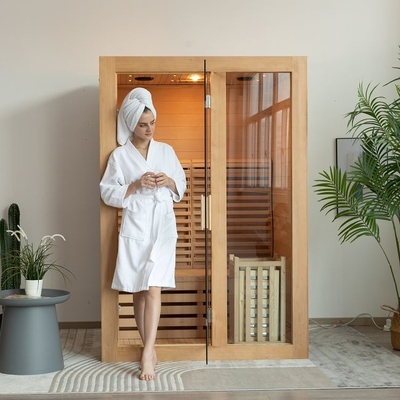 Personas interiores del OEM las 2 clasifican el sitio de madera de la sauna del vapor con la estufa 3KW