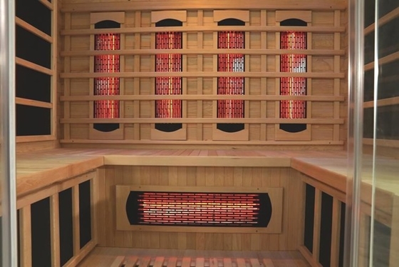 Sauna infrarroja lejana de madera interior casera de gran tamaño 2700W de 4 personas