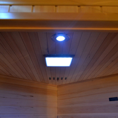 Sauna infrarroja lejana interior de madera de la esquina de la persona del hogar 3 - 4 del diseño con el EMF bajo