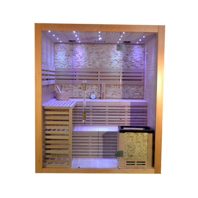 Las saunas interiores caseras de madera de la cicuta cuecen los cuartos al vapor para la persona 4 - 6