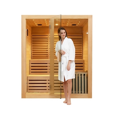 Sitio casero moderno interior de encargo de la sauna del vapor mojado del cuerpo para la persona 4