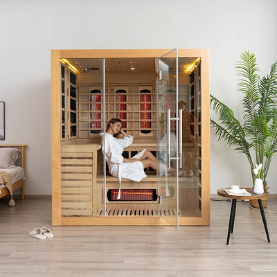 Sauna infrarroja interior tradicional del vapor de la combinación para 4 personas 2700W