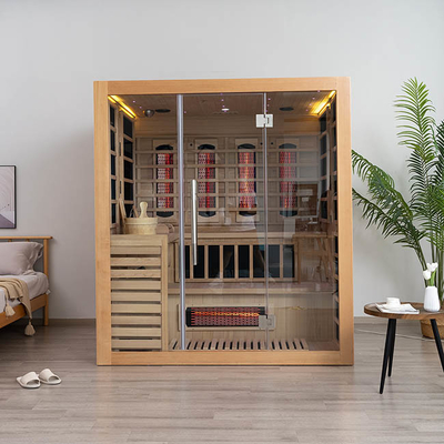Sauna infrarroja interior tradicional del vapor de la combinación para 4 personas 2700W
