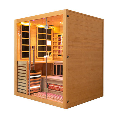 Sauna infrarroja interior tradicional del vapor de la combinación para 4 personas 2700W