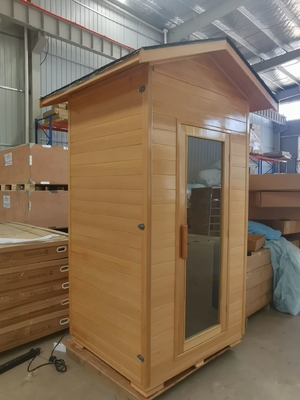 Sitio al aire libre de madera sólido moderno de la sauna para 1 persona