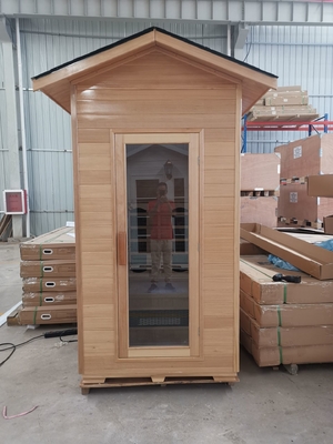 Sitio al aire libre de madera sólido moderno de la sauna para 1 persona