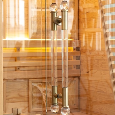 Sauna de vapor tradicional interior de casa de madera de cedro rojo para 2 personas