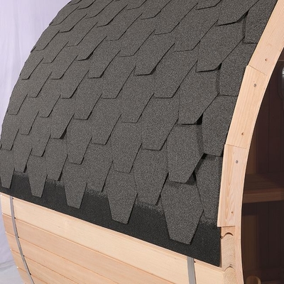 Sauna de barril de vapor tradicional al aire libre de madera sólida OEM para 6 personas
