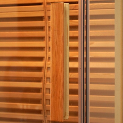 Sauna de vapor tradicional para interiores de 2 personas de madera de cedro rojo de Canadá para el hogar
