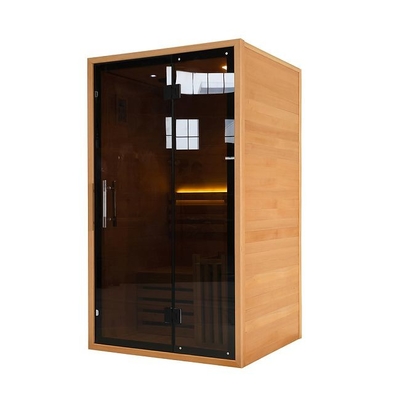 Sitio de vapor de madera de la estufa eléctrica interior canadiense de la cicuta para la persona 2