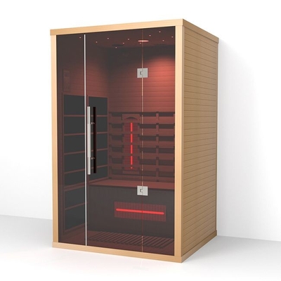Calentador de panel de carbono de espectro completo cerca de sauna de infrarrojo lejano para 2 personas