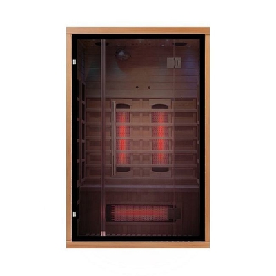 Calentador de panel de carbono de espectro completo cerca de sauna de infrarrojo lejano para 2 personas