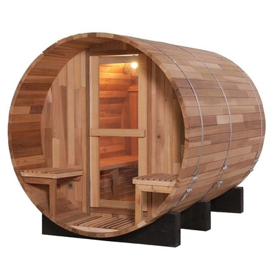 Sauna al aire libre del vapor del barril del cedro rojo de madera sólida del OEM para el patio trasero