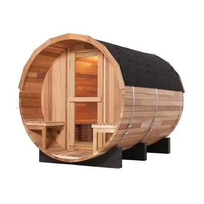 Sauna al aire libre del vapor del barril del cedro rojo de madera sólida del OEM para el patio trasero