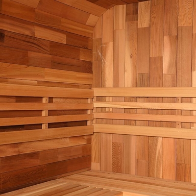 Sala de sauna seca al aire libre de cedro para la salud y la relajación 15 ~ 90 ° C Requiere montaje de temperatura