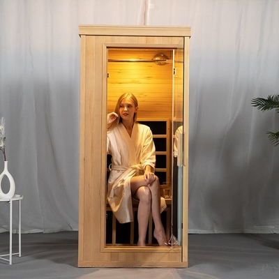 1 sitio interior de la sauna de Mini Wooden Full Spectrum Dry de la persona con el EMF bajo