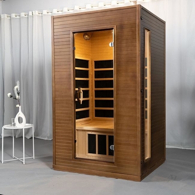 El panel de madera sólido interior Heater Far Infrared Sauna Room del carbono para la persona 2