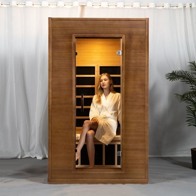 El panel de madera sólido interior Heater Far Infrared Sauna Room del carbono para la persona 2