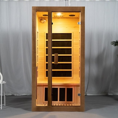OEM lleno casero interior del tamaño de la persona de la sauna 2 del espectro de madera de la cicuta aceptable